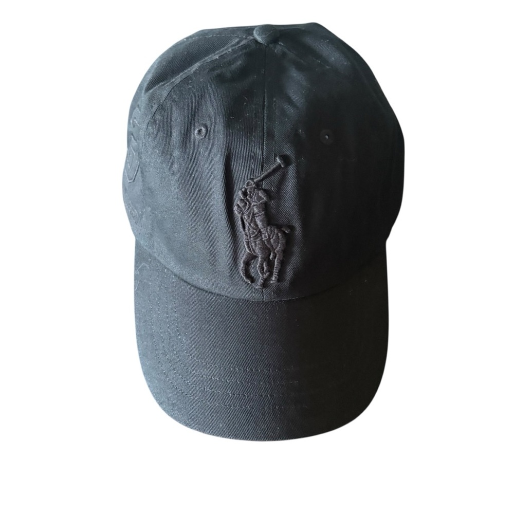 Polo Ralph Lauren Men’s Black Big Pony Baseball Cap Hat Adjustable OS NWT